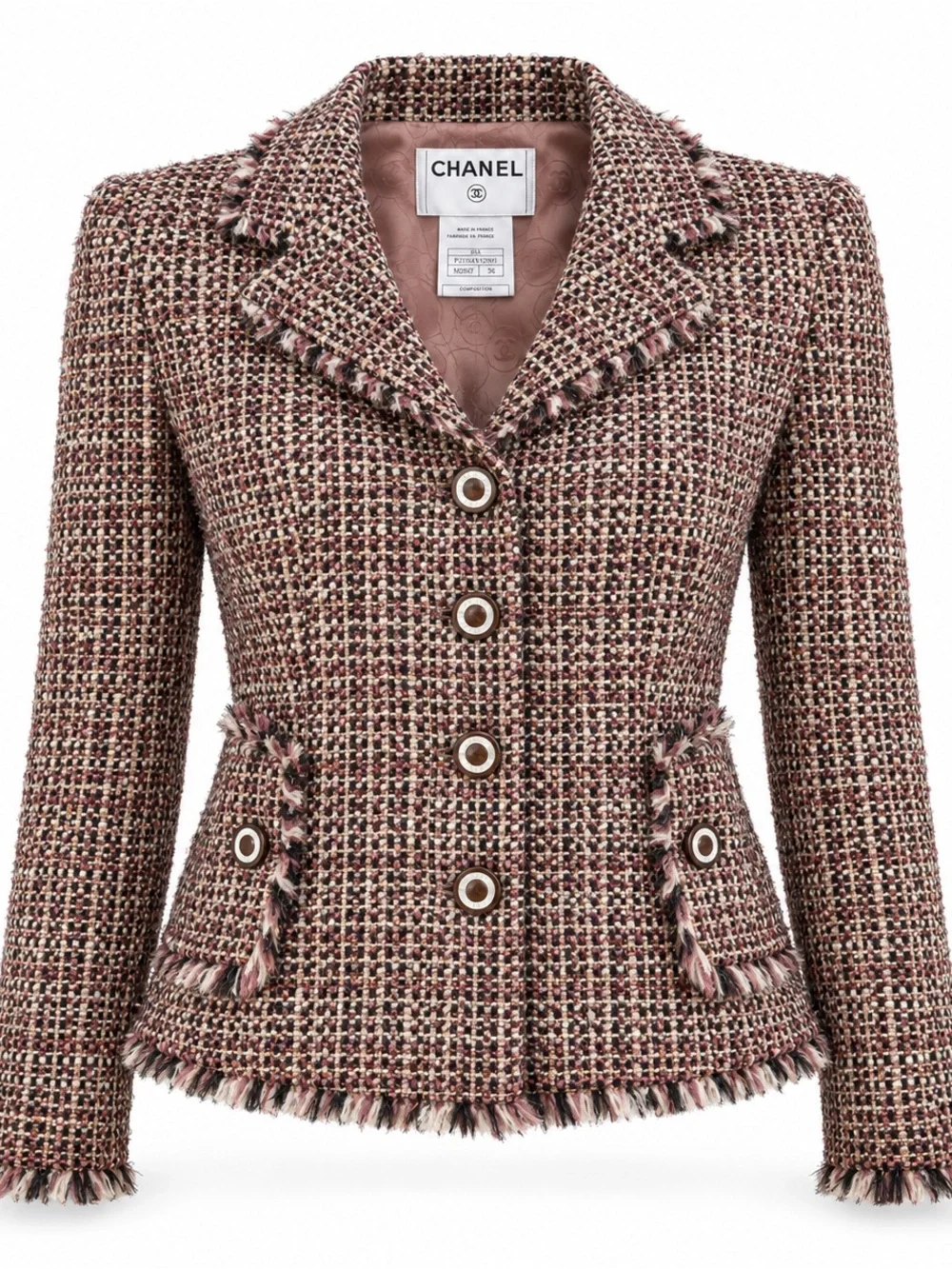 Vintage Chanel Multi Color Tweed Jacket | 2003A
